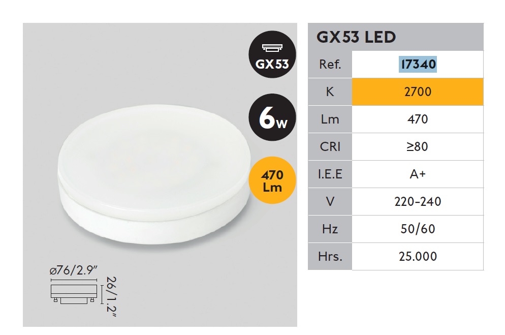 Oblong Thorny down Bec LED GX53 6W 2700K 17340 Faro Barcelona | Corpuri de iluminat - Faro  Barcelona