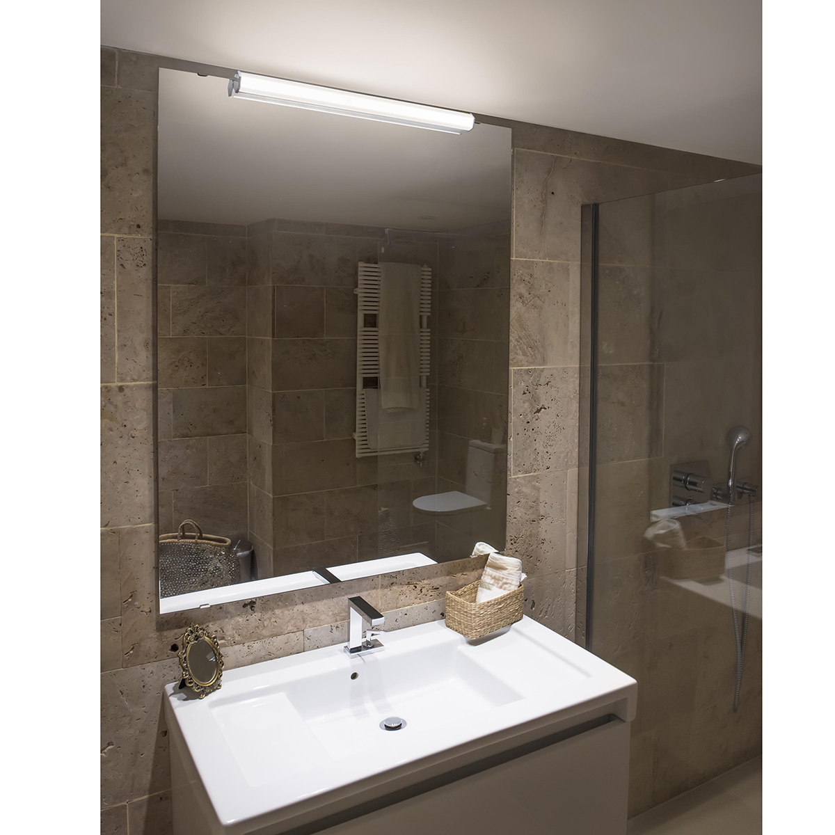Aplica LED oglinda IP44 stil modern minimalist EDGE 8W 63500 | Corpuri iluminat - Faro Barcelona