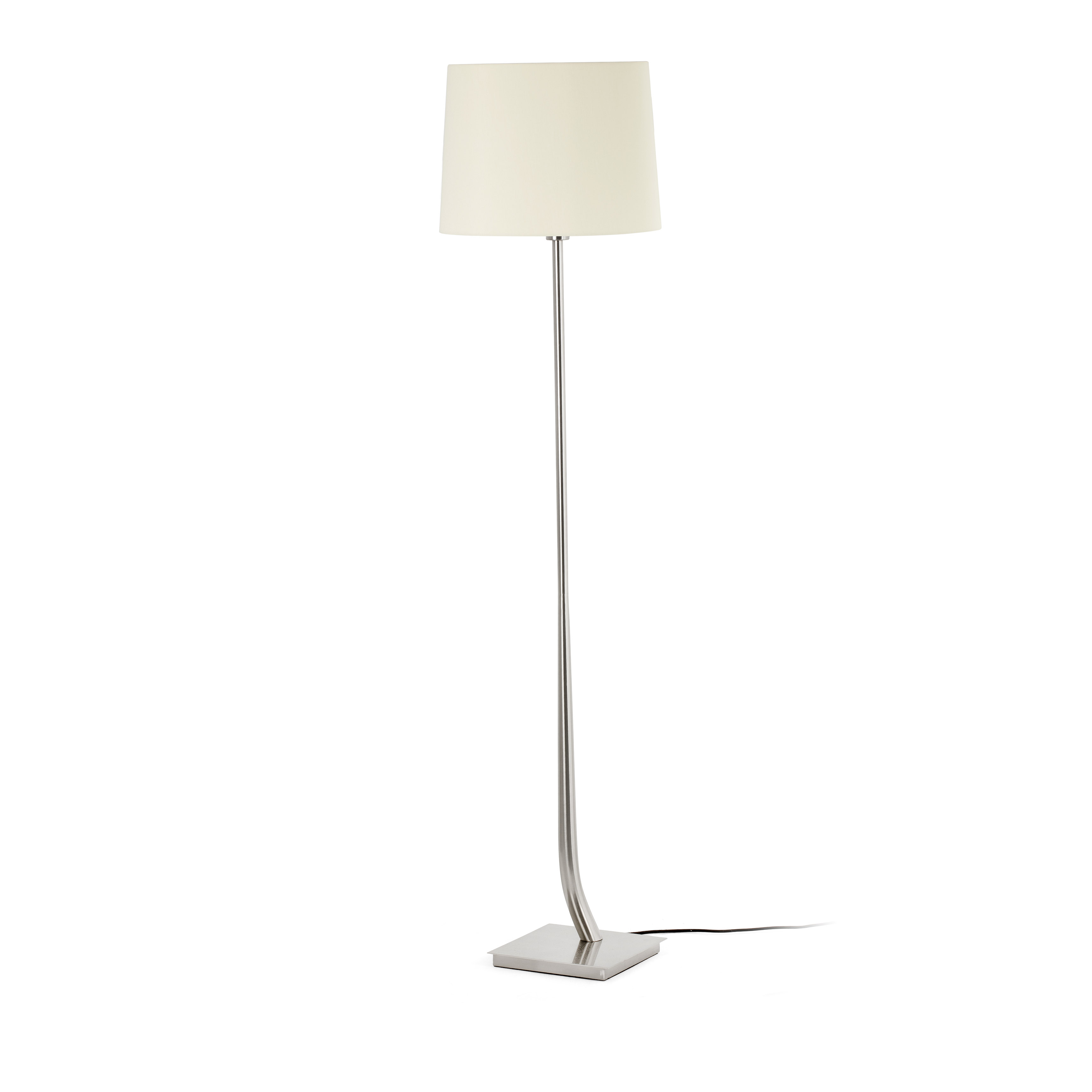 Lampadar / Lampa de podea eleganta design clasic REM nickel/alb 29686+2P0131