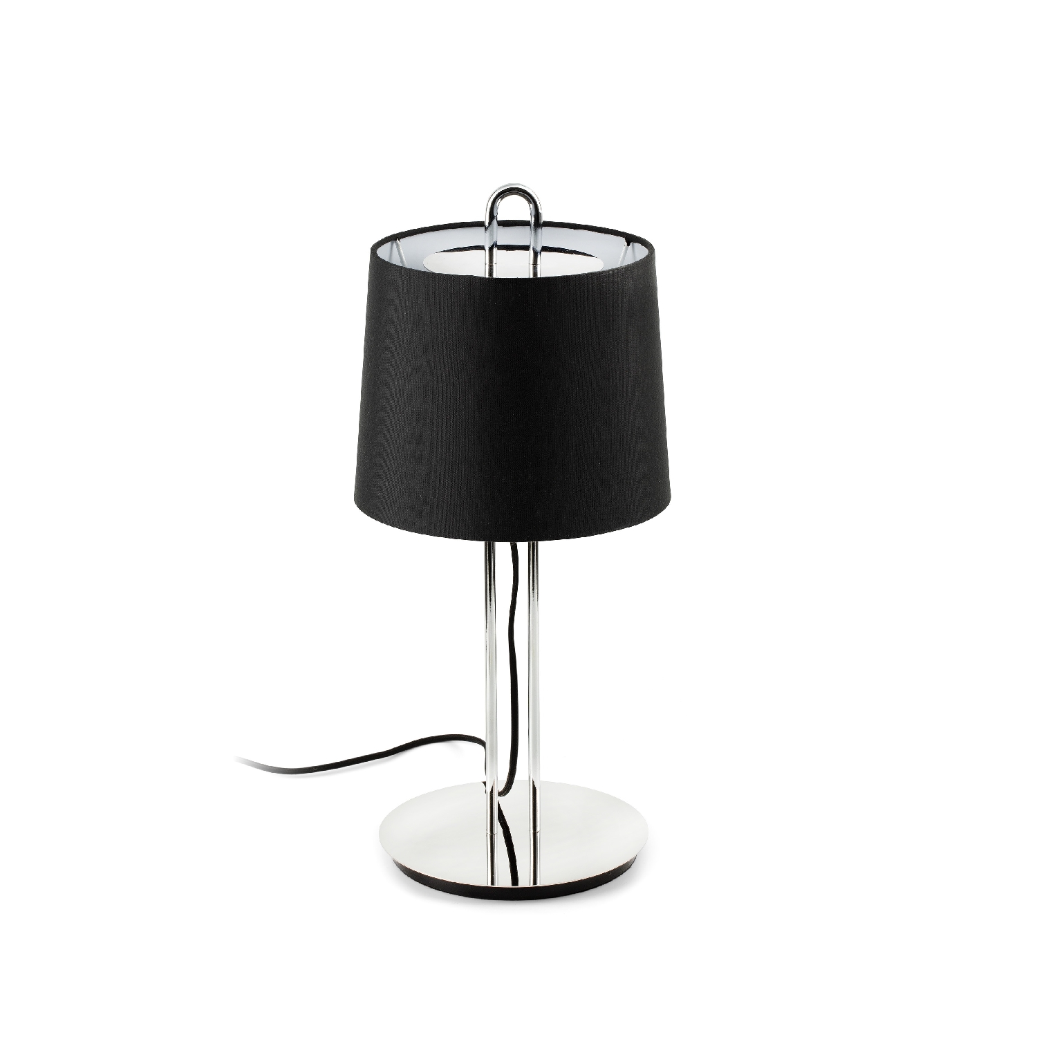 Lampa de masa / Veioza moderna design elegant MONTREAL crom/negru 24035-06