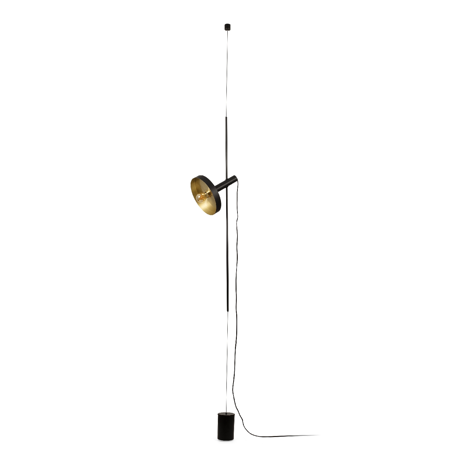 Lampa de podea tip pendul design modern WHIZZ negru/auriu 20166-95