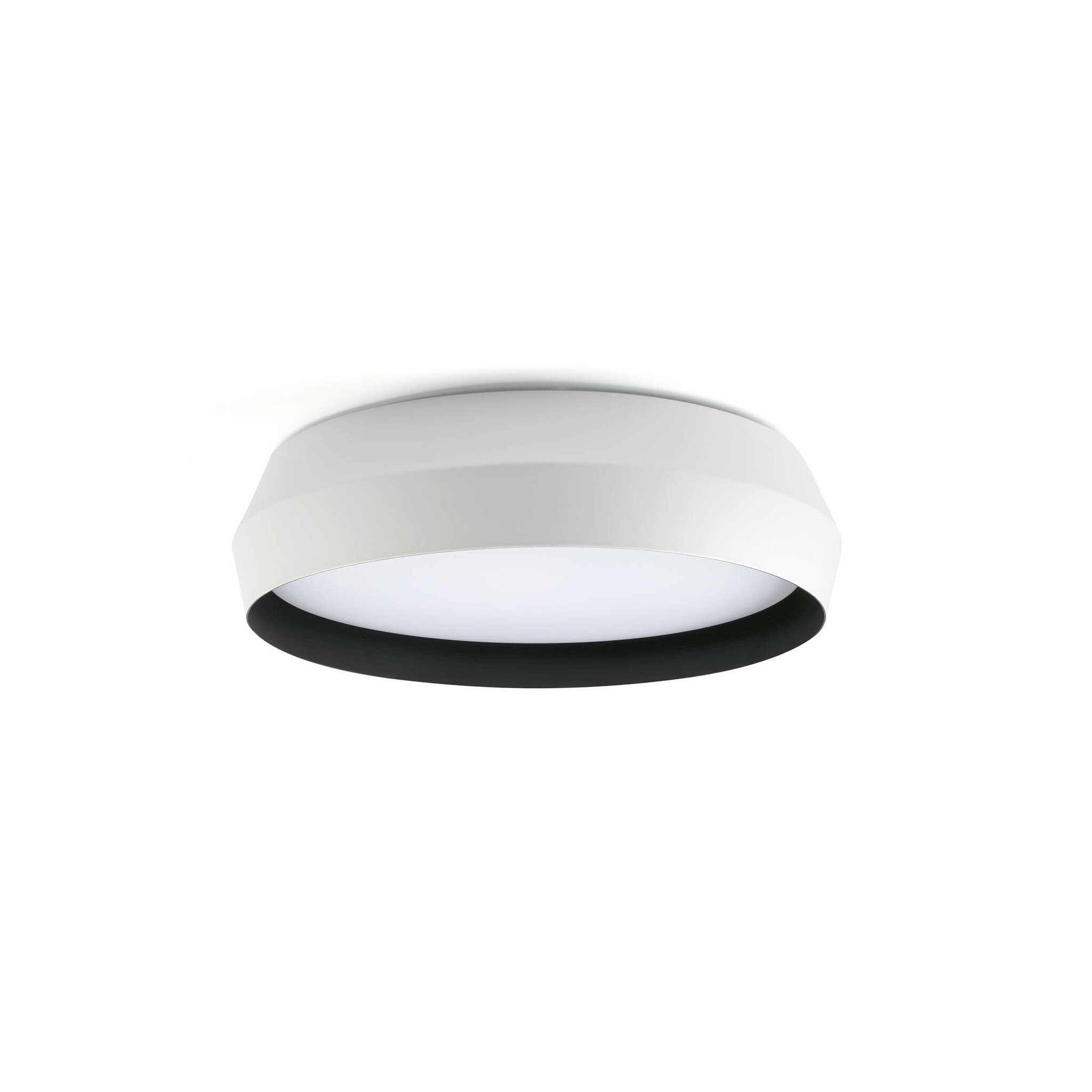 Lustra / Plafoniera LED design modern slim SHOKU Ø35cm alb/negru